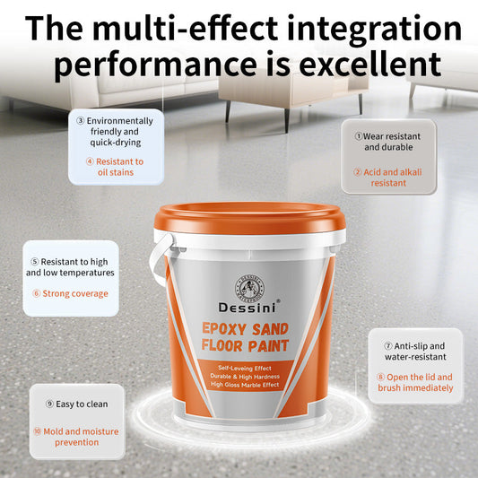 Epoxy colored sand floor paint