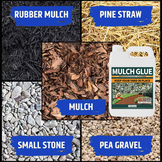 Tired of Your Garden Mulch Washing Away? Meet MULCH GLUE – The Invisible Guardian of Your Landscape!