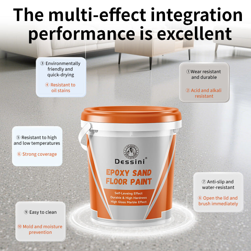 Dessini Epoxy colored sand floor paint