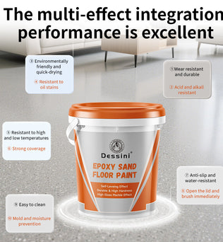 Dessini Epoxy colored sand floor paint